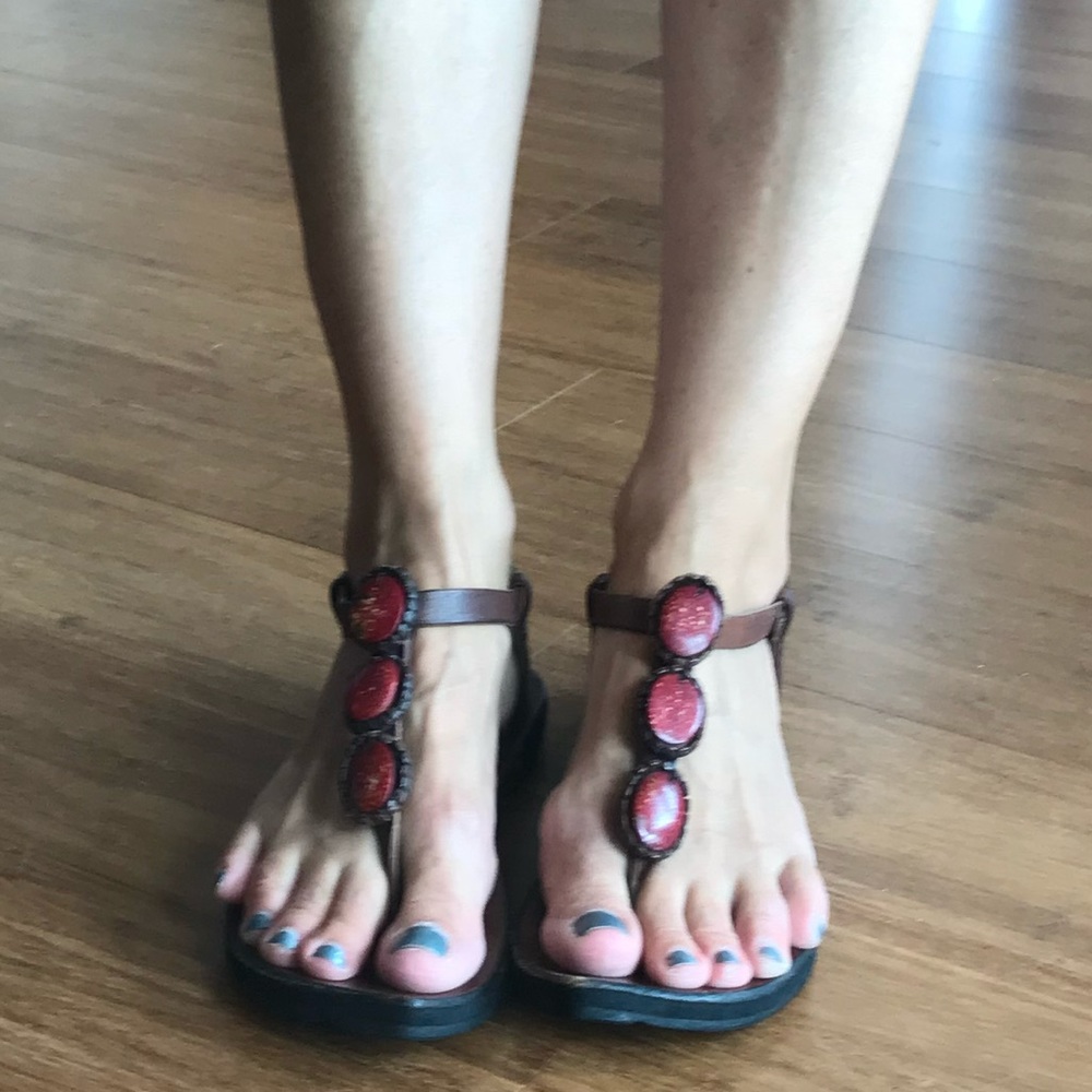 J.P. Mattie Leather Sandal, Size 9